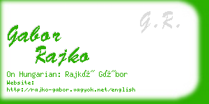 gabor rajko business card